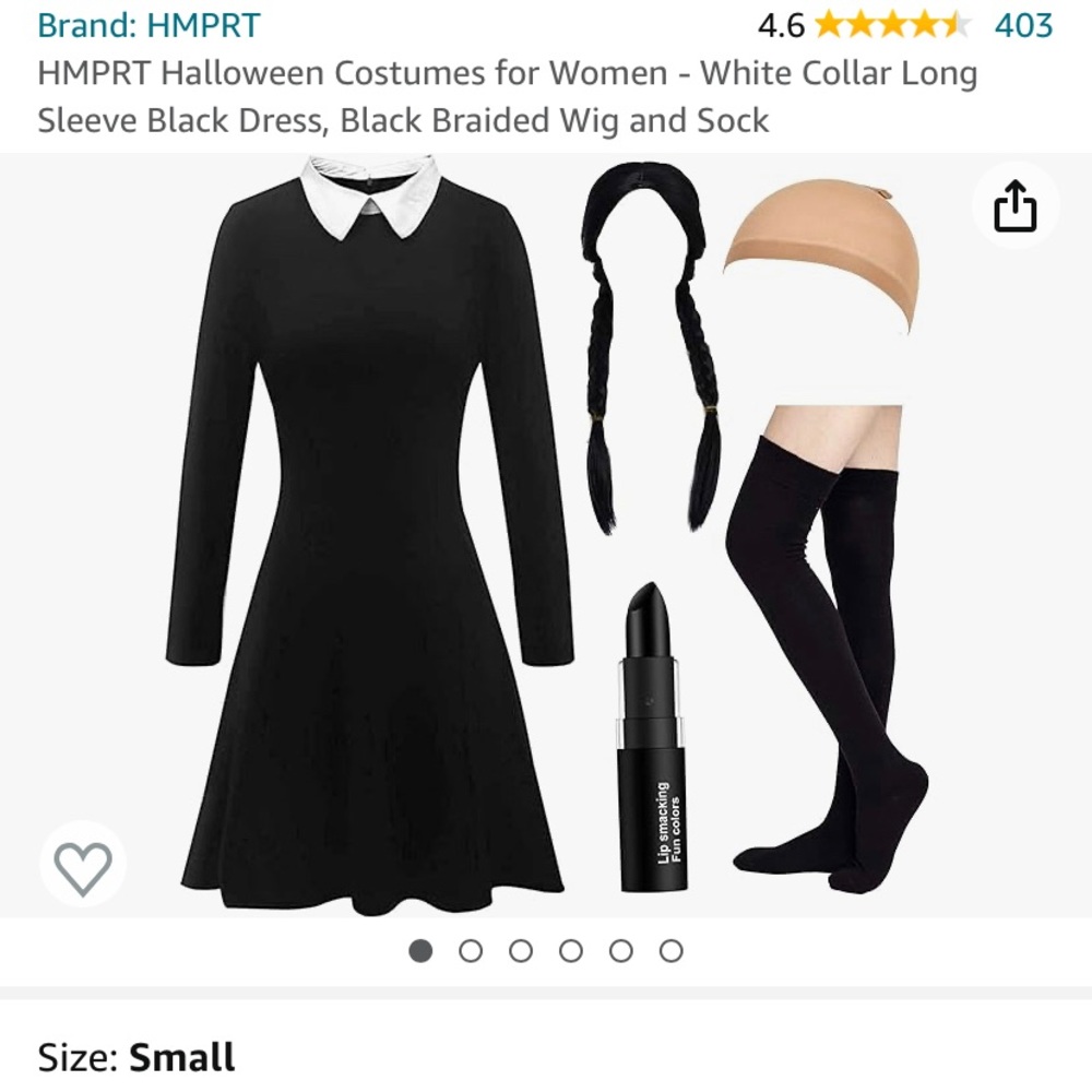 Wednesday Adams costume.